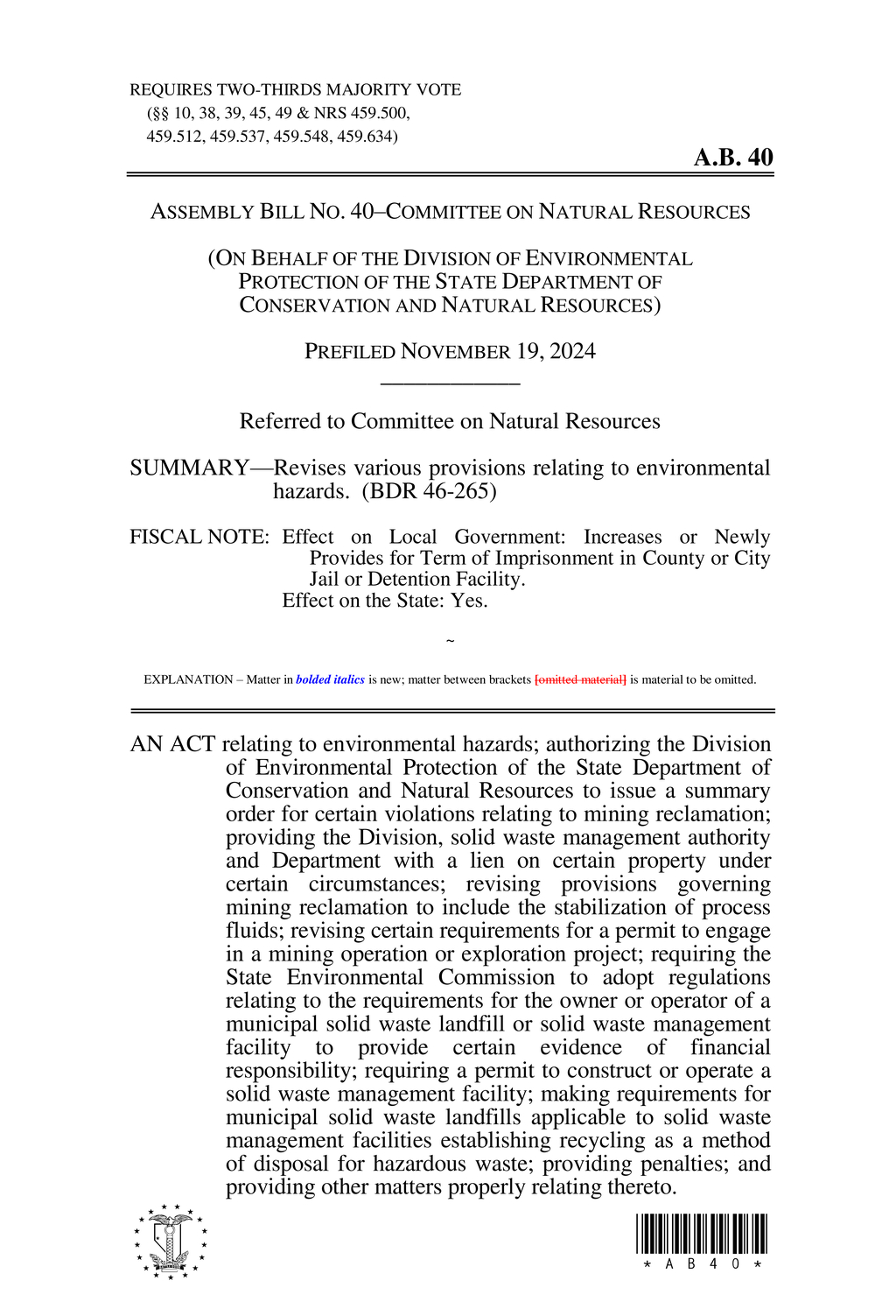 Nevada State Environmental Commission sets new regulations for solid waste management facilities