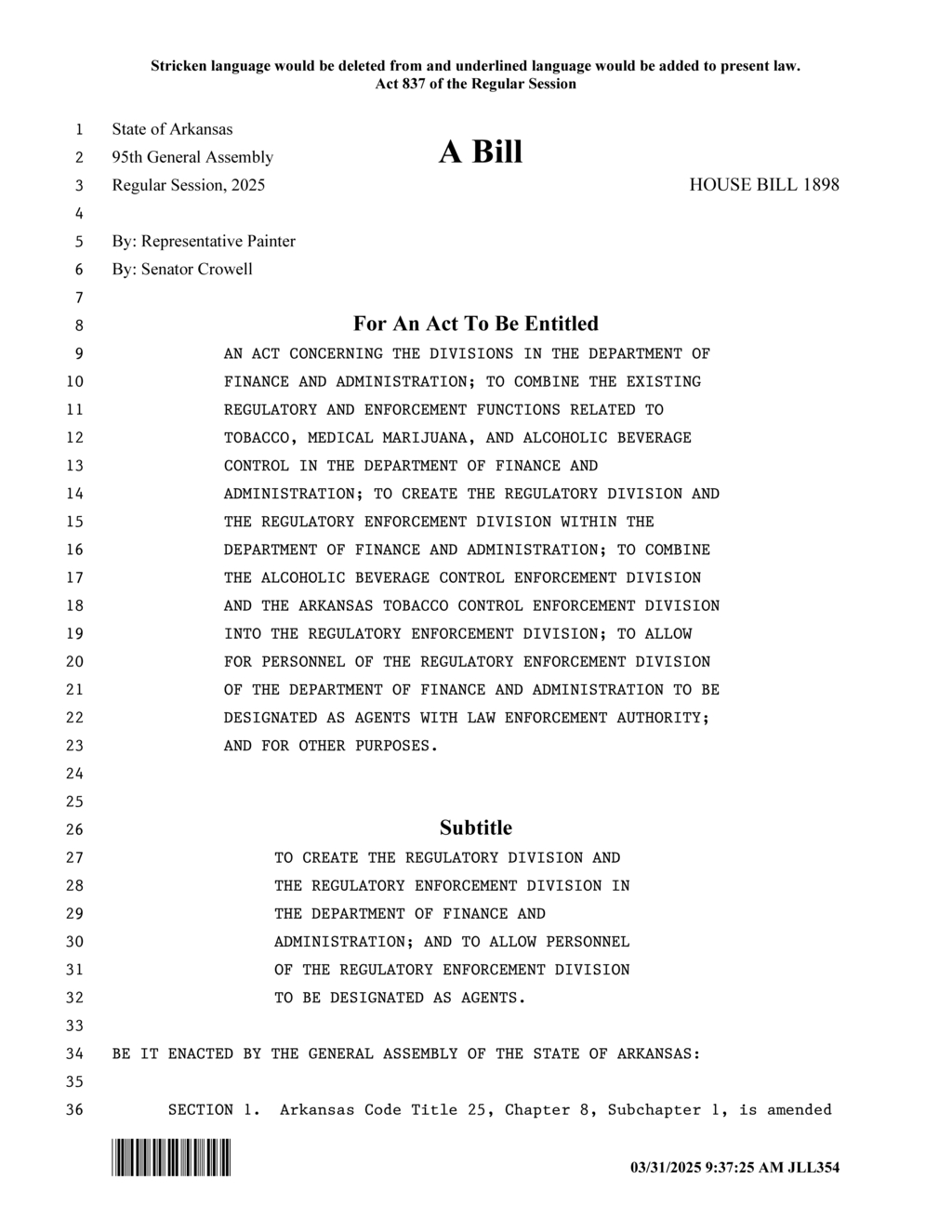 Arkansas establishes law enforcement authority for medical marijuana regulations