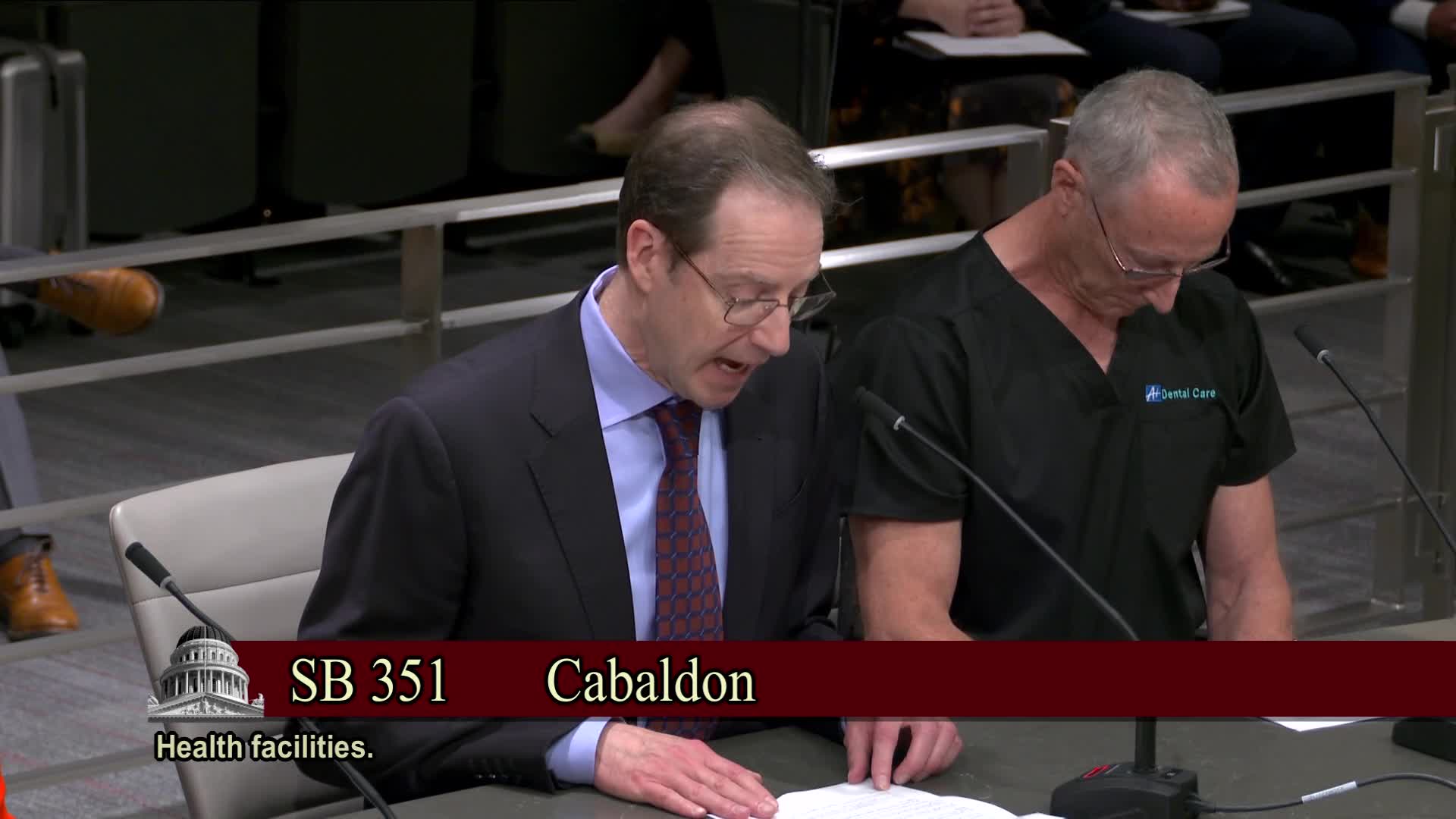 Doctor Tim Herman advocates for amendments to SB 351 for dental support clarity