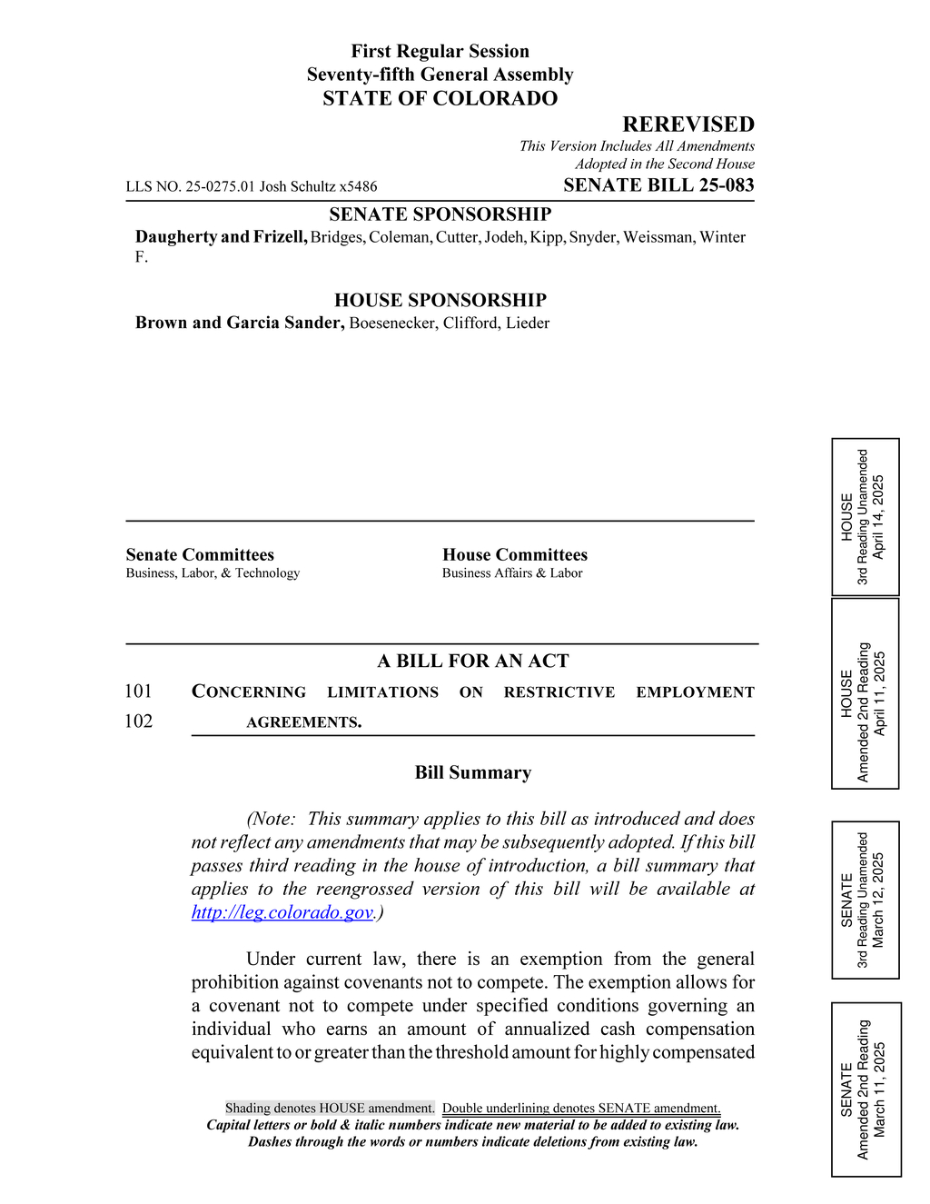 Colorado General Assembly passes bill regulating non-compete clauses for healthcare providers