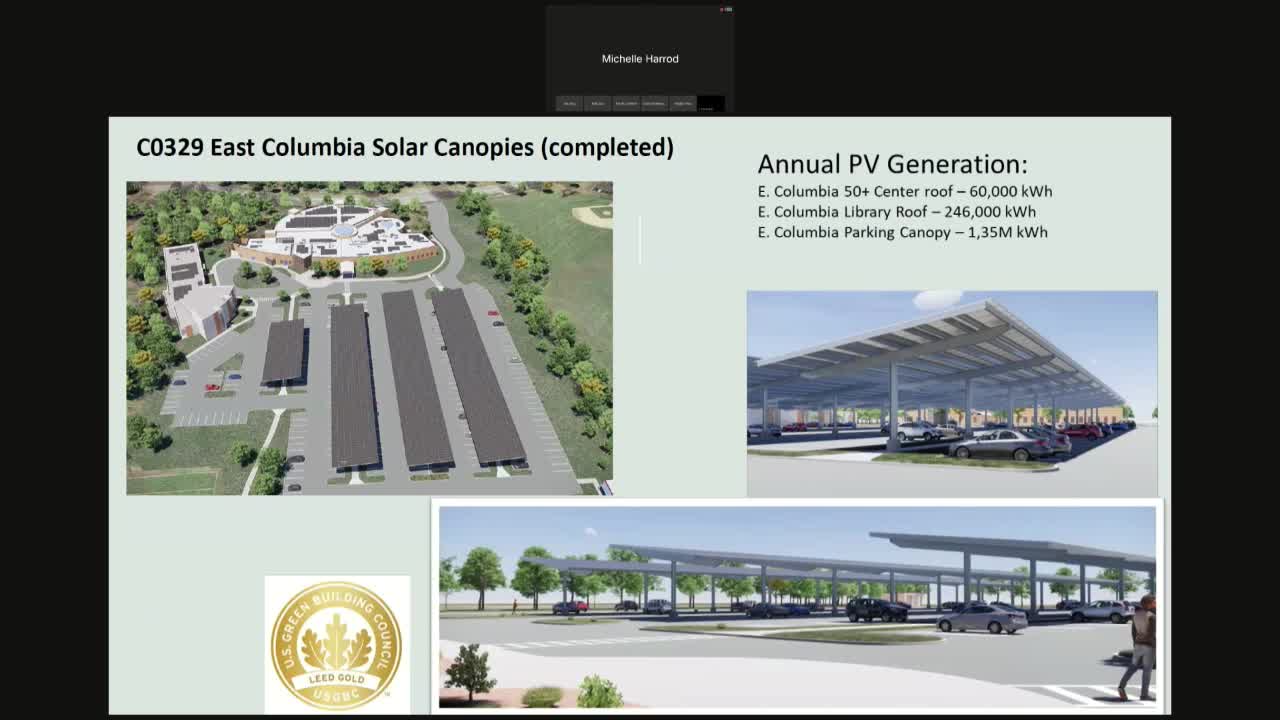 Howard County highlights completed projects including East Columbia canopies and Tiber Park expansion