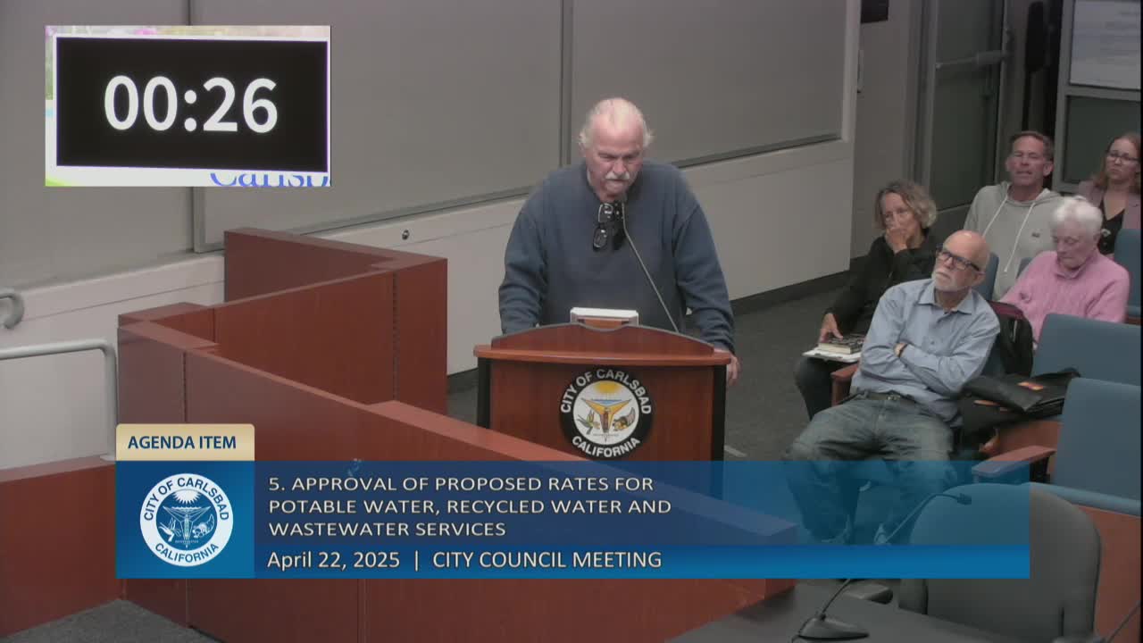 Carlsbad residents protest proposed 50% water rate increase over three years