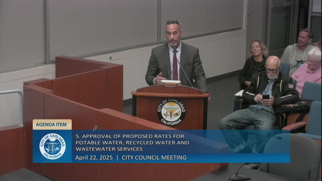 Carlsbad Council reviews water and wastewater rate increase proposals amid low protest numbers