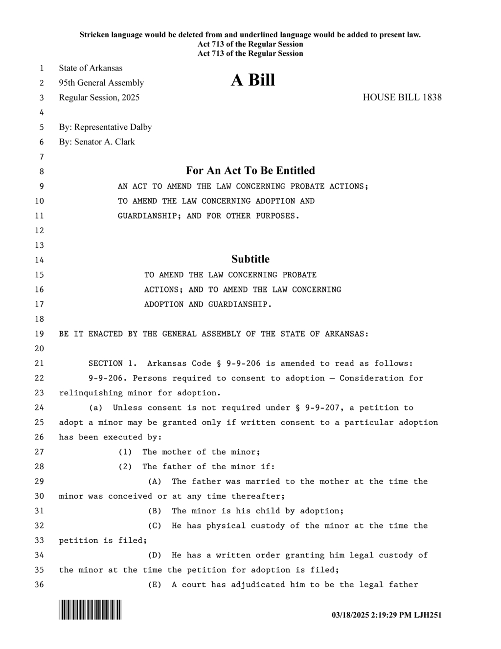 Arkansas modifies guardianship laws to prioritize parents of minors