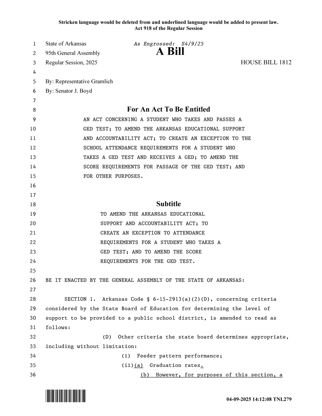 Arkansas updates GED test requirements for public private home school students