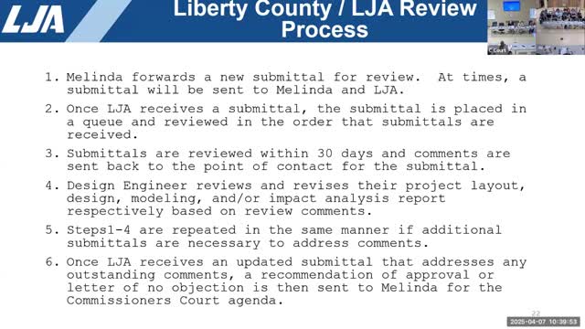 Liberty County engineers clarify 30-day permit review process for development projects