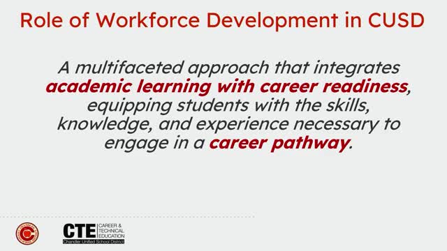 District outlines workforce development initiatives to enhance student career readiness