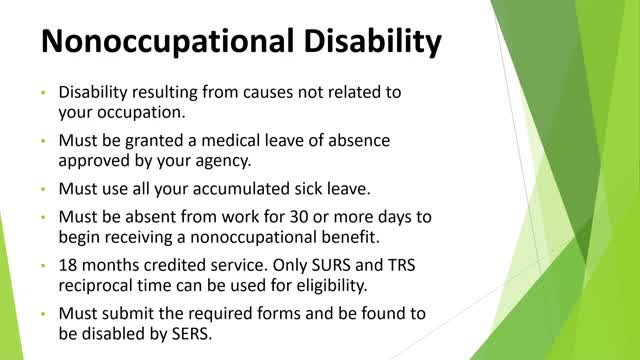 SERS outlines disability benefits and insurance eligibility for state employees