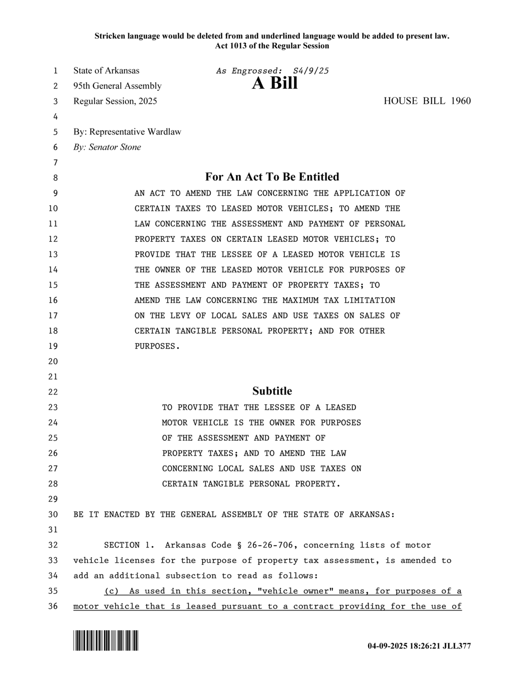 Arkansas lawmakers restructure sales tax limits for vehicles and homes