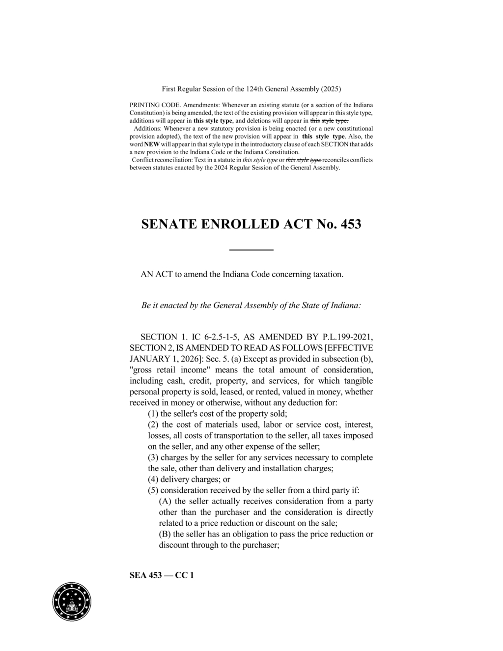 Indiana sets penalties for corporations failing estimated income tax payments