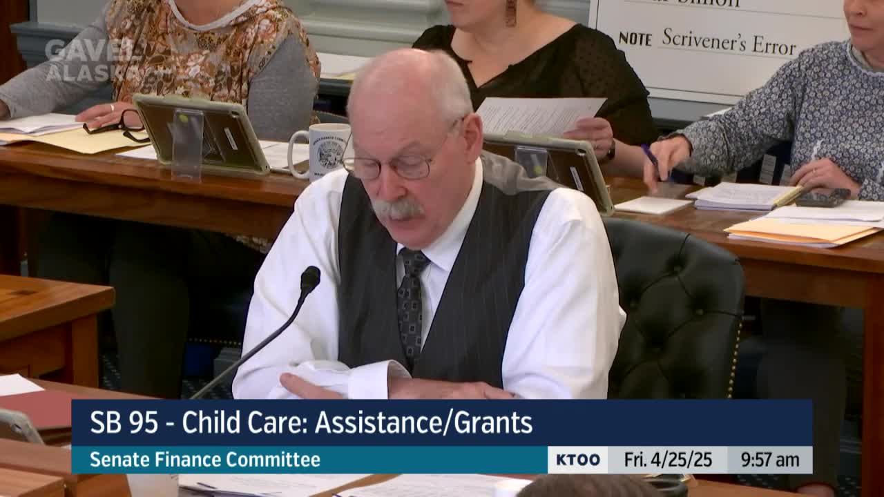 Senate Bill 96 aims to enhance Alaska's childcare system through tax incentives