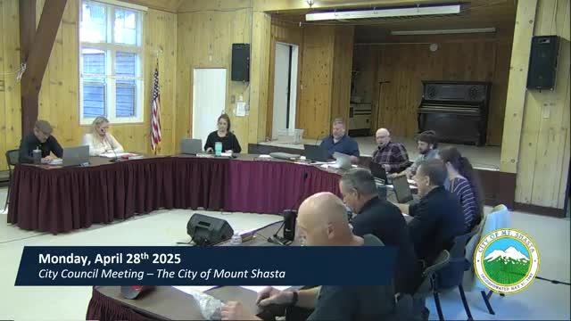 Mayor Redmond leads Mount Shasta City Council meeting with public comment session