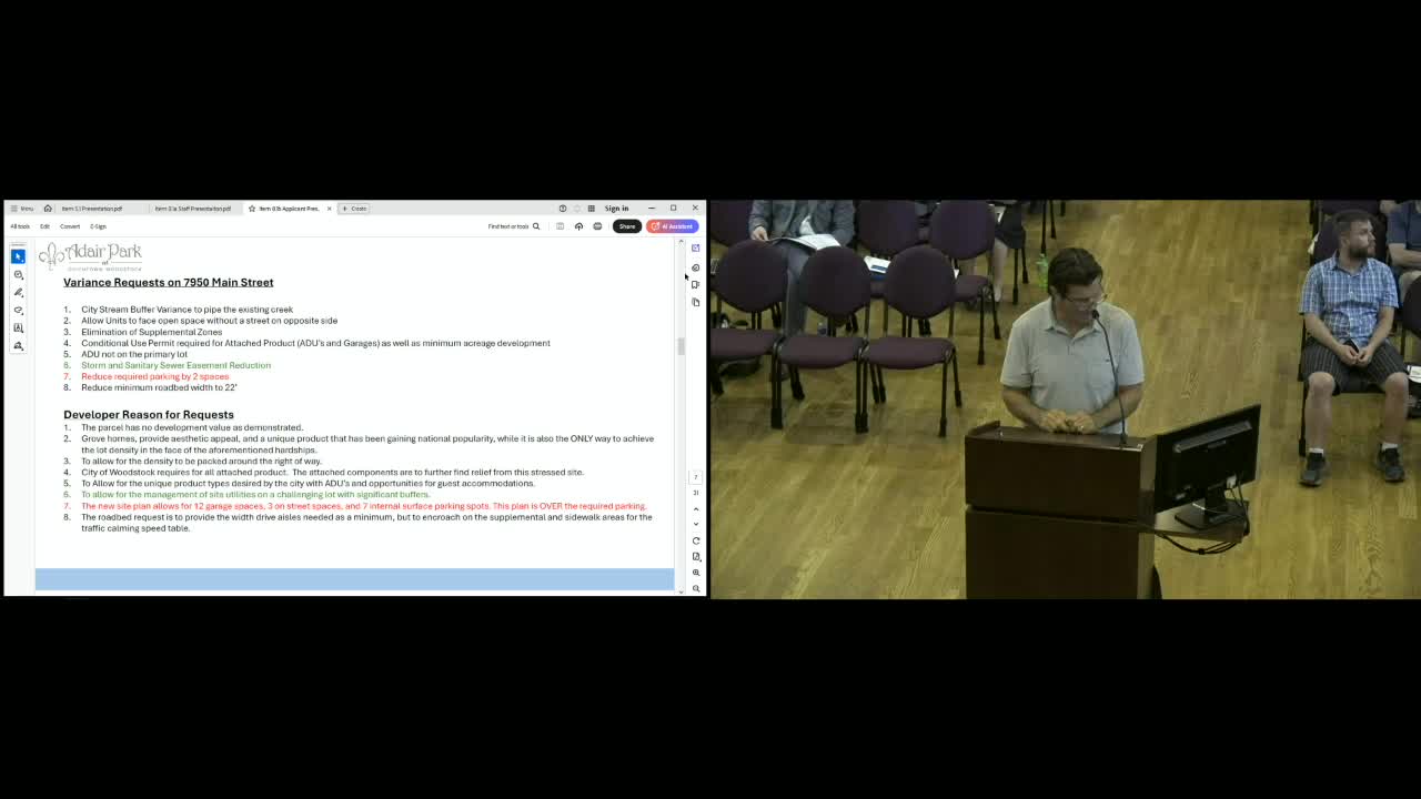 Woodstock Council reviews Short Street development concerns over traffic and parking issues