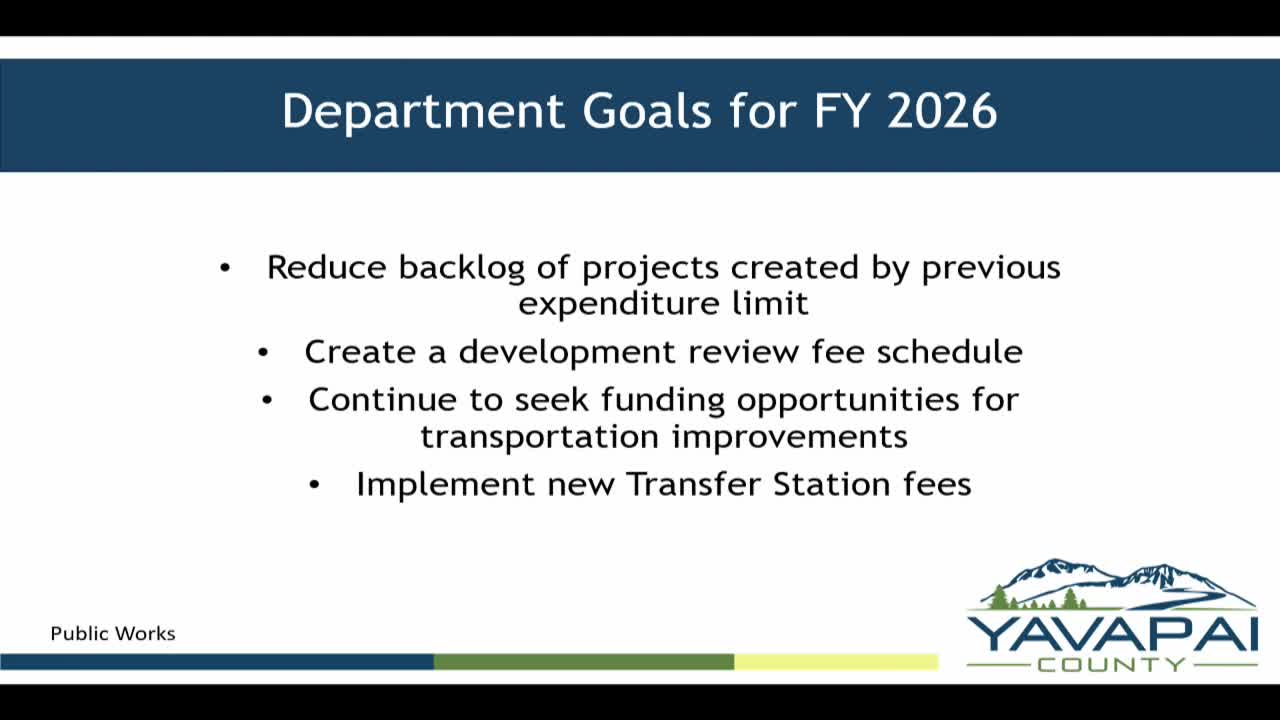 Yavapai County proposes $25M road budget and new transfer station fees