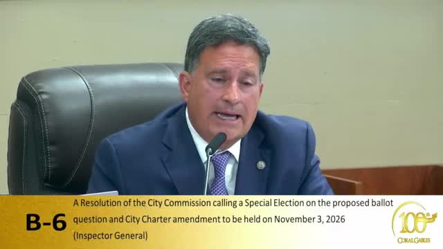 Coral Gables Commission votes on expanding charter review committee members