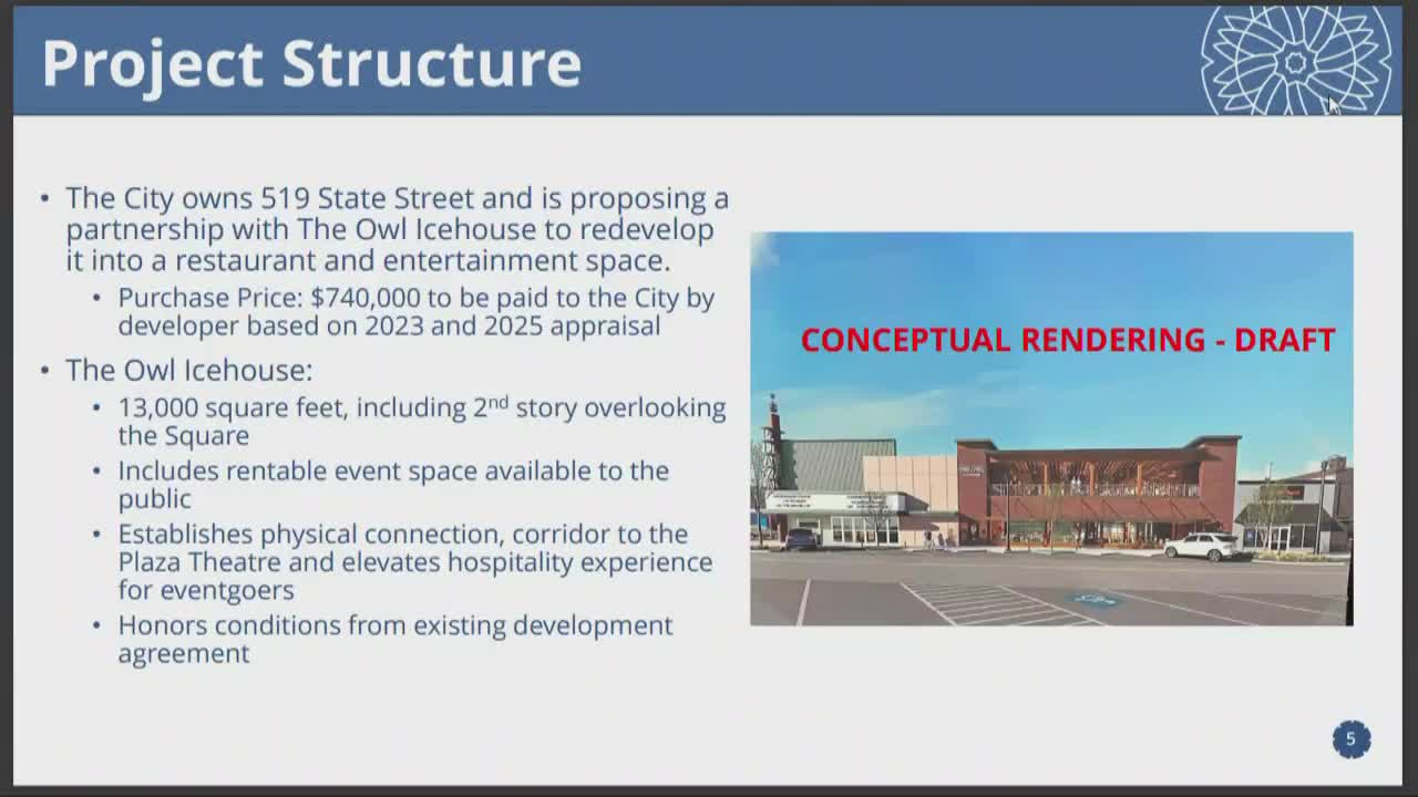 Garland City Council reviews Owl Ice House redevelopment proposal and performance incentives