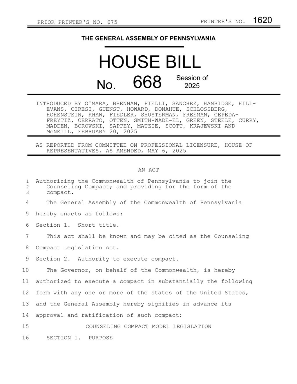 Interstate Compact approved to enhance access to Licensed Professional Counselors