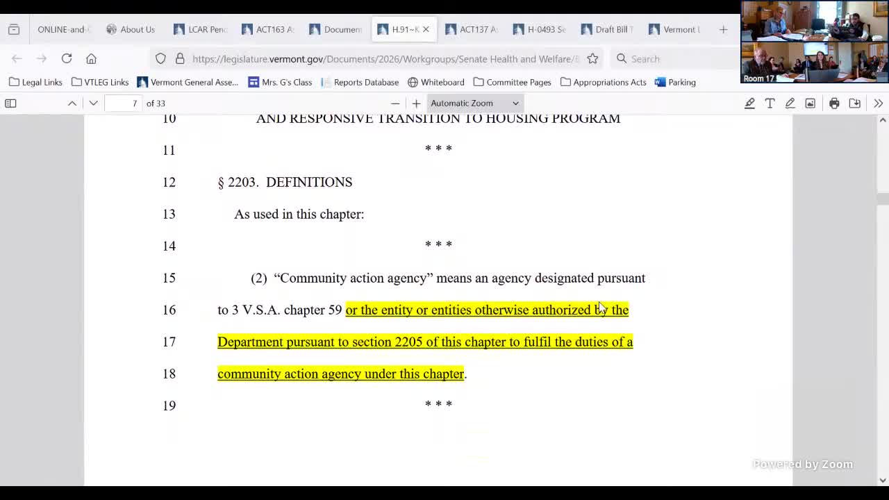 Vermont modifies community action agency definitions to enhance support for homeless families