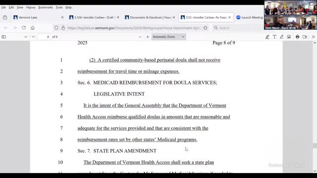 Vermont moves to reimburse doulas through Medicaid under S53 legislation