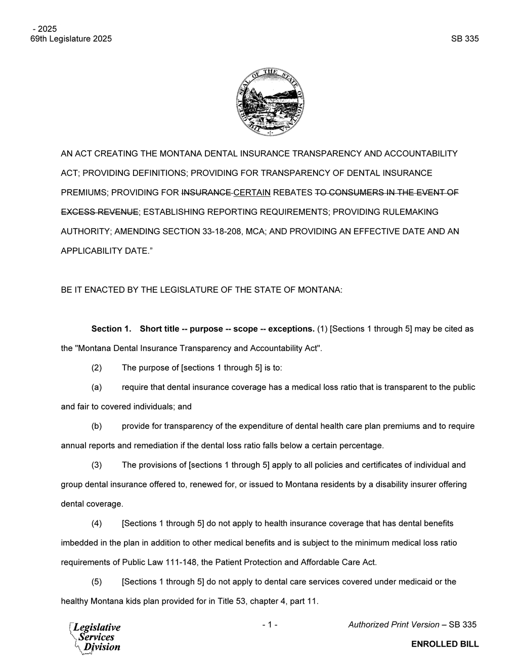 Montana enacts new dental insurance transparency requirements for companies by March 1