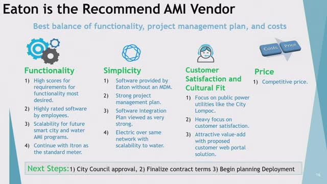 Lompoc City Council considers Eaton's smart meter system for cost efficiency