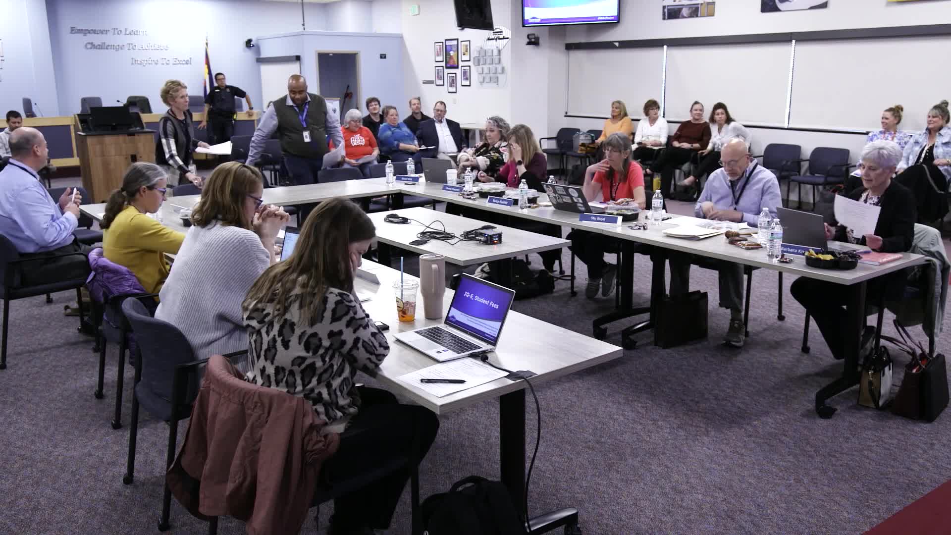 District reviews student fees and updates literacy curriculum for Colorado schools