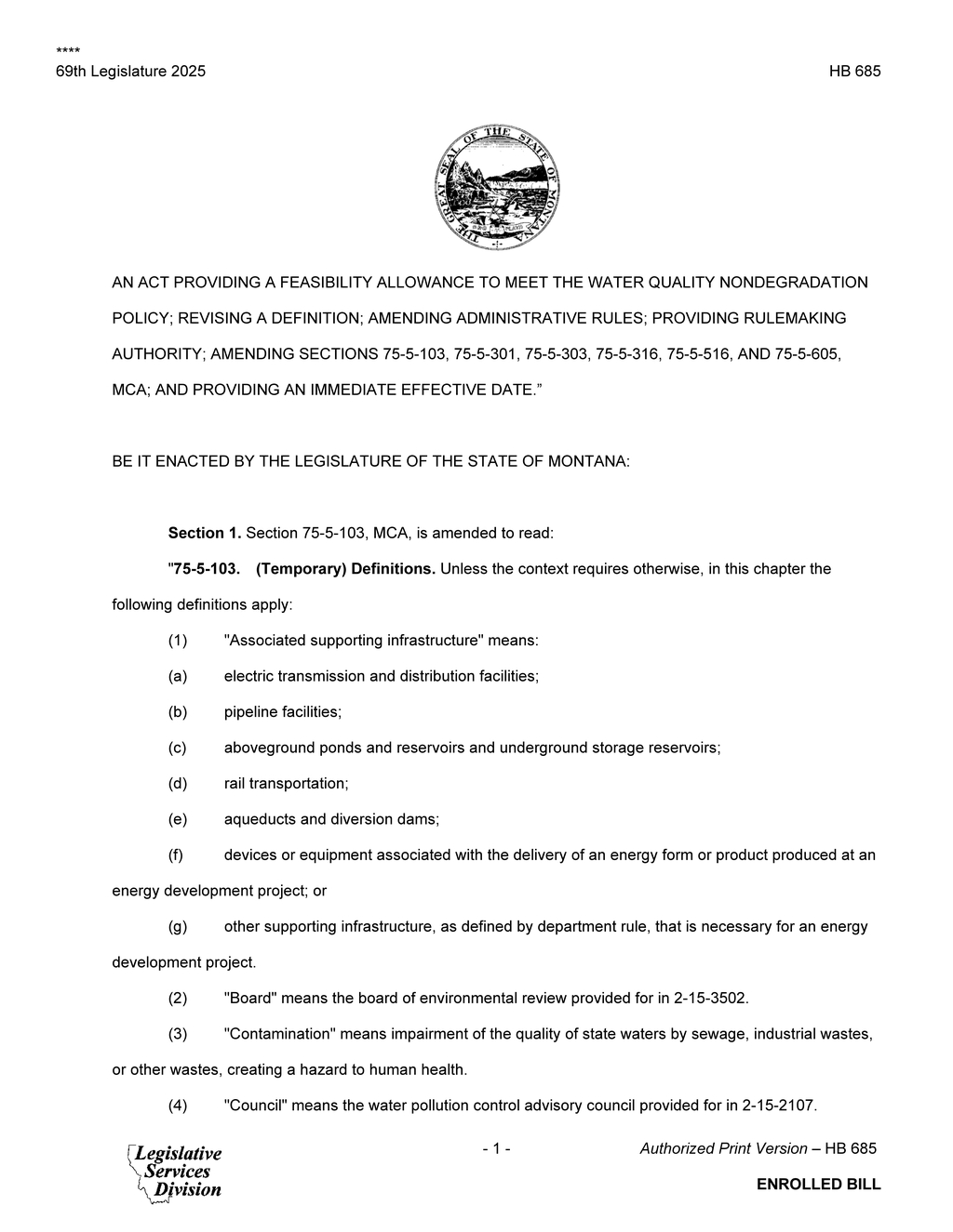 Montana Legislature introduces stringent nondegradation policy for state waters