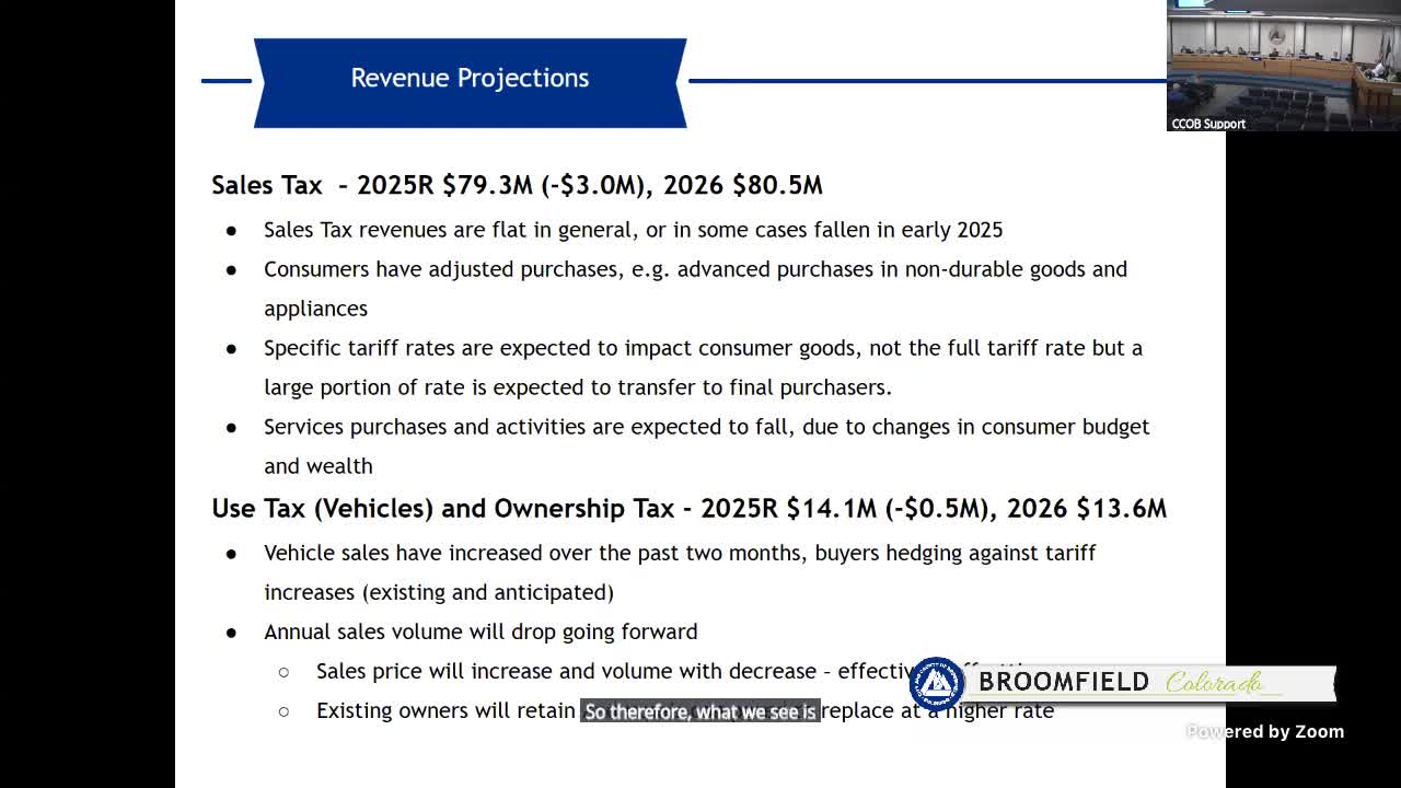 Broomfield forecasts $6M drop in property tax revenue for 2026 budget
