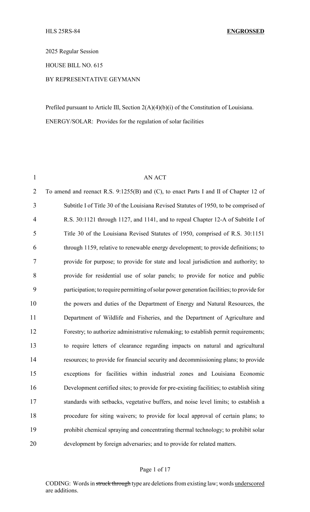 Louisiana mandates permits for battery and energy storage device installation