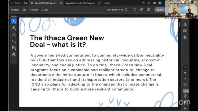 Ithaca commits to Green New Deal for community carbon neutrality by 2030