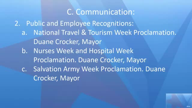 Mayor Crocker proclaims May as Travel and Tourism Week in Victoria, Texas