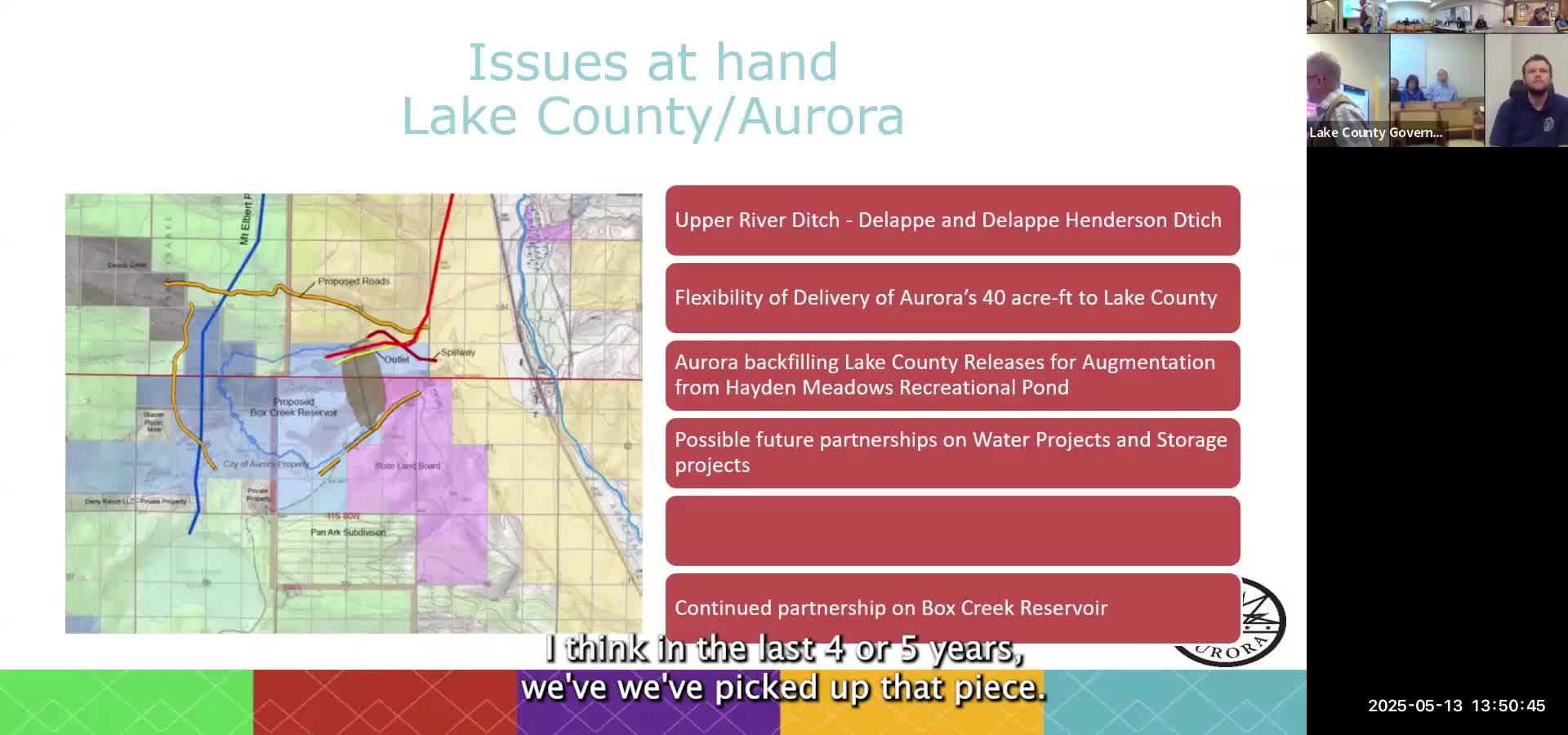 Lake County negotiates water management strategies with Bureau for Box Creek reservoir