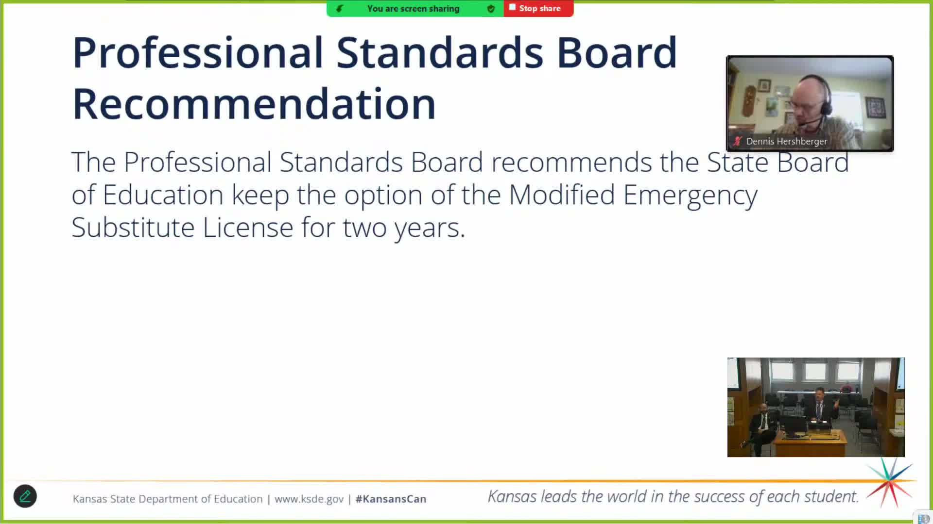 Professional Standards Board recommends two-year extension for substitute teacher program