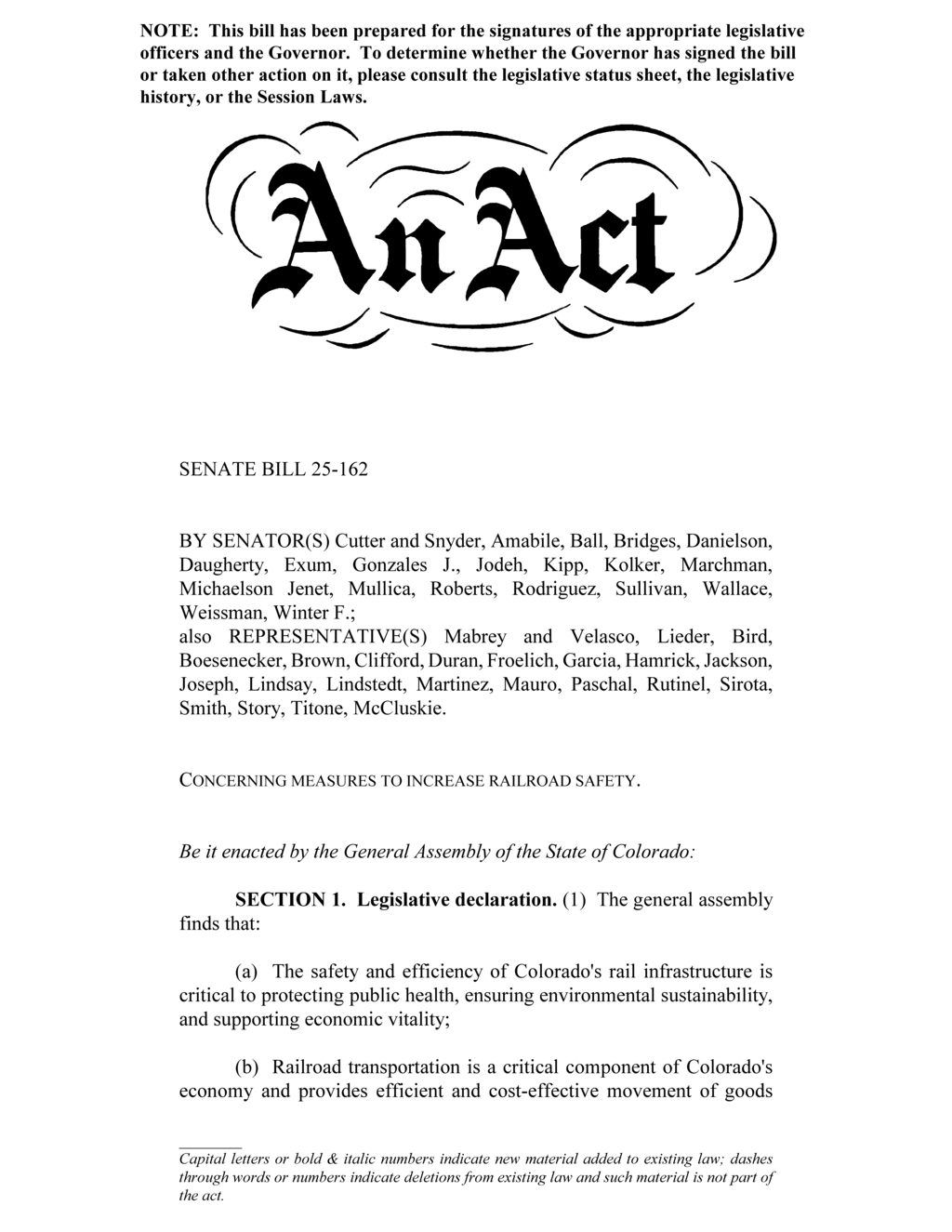 Governor Polis signs Colorado's Senate Bill 25 ensuring act severability and safety