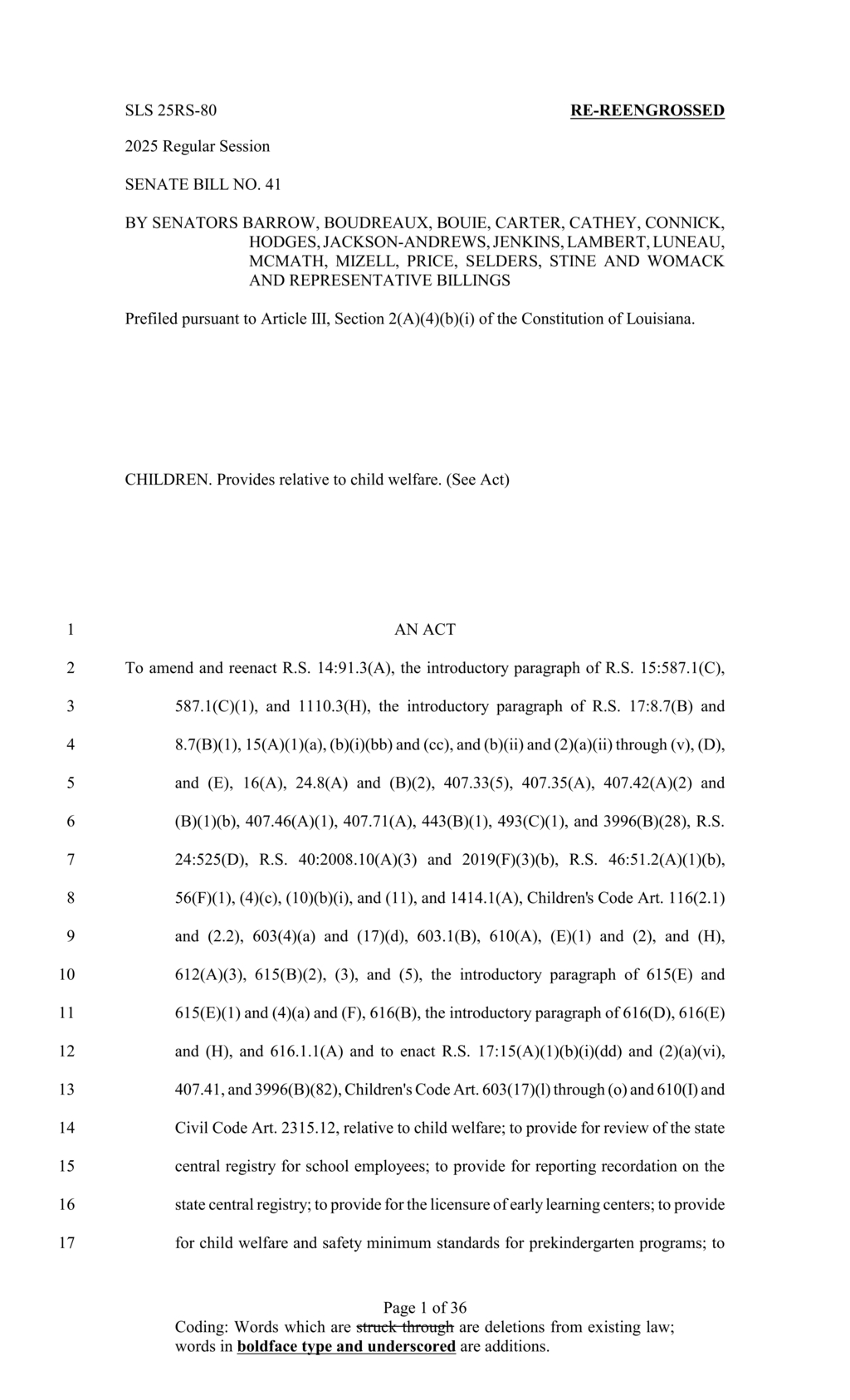 Louisiana law mandates child care providers complete annual training on abuse reporting