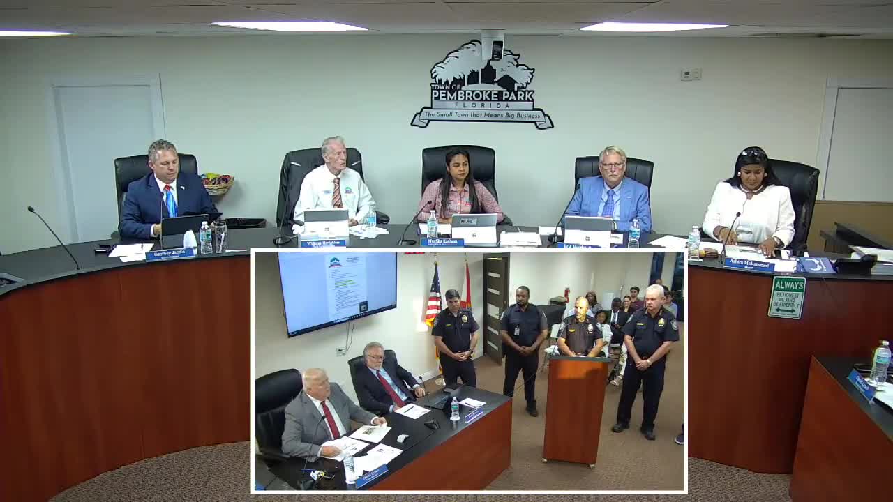 Pembroke Park Police welcomes Officer Alvin Pollock after memorial tribute to Deputy William May