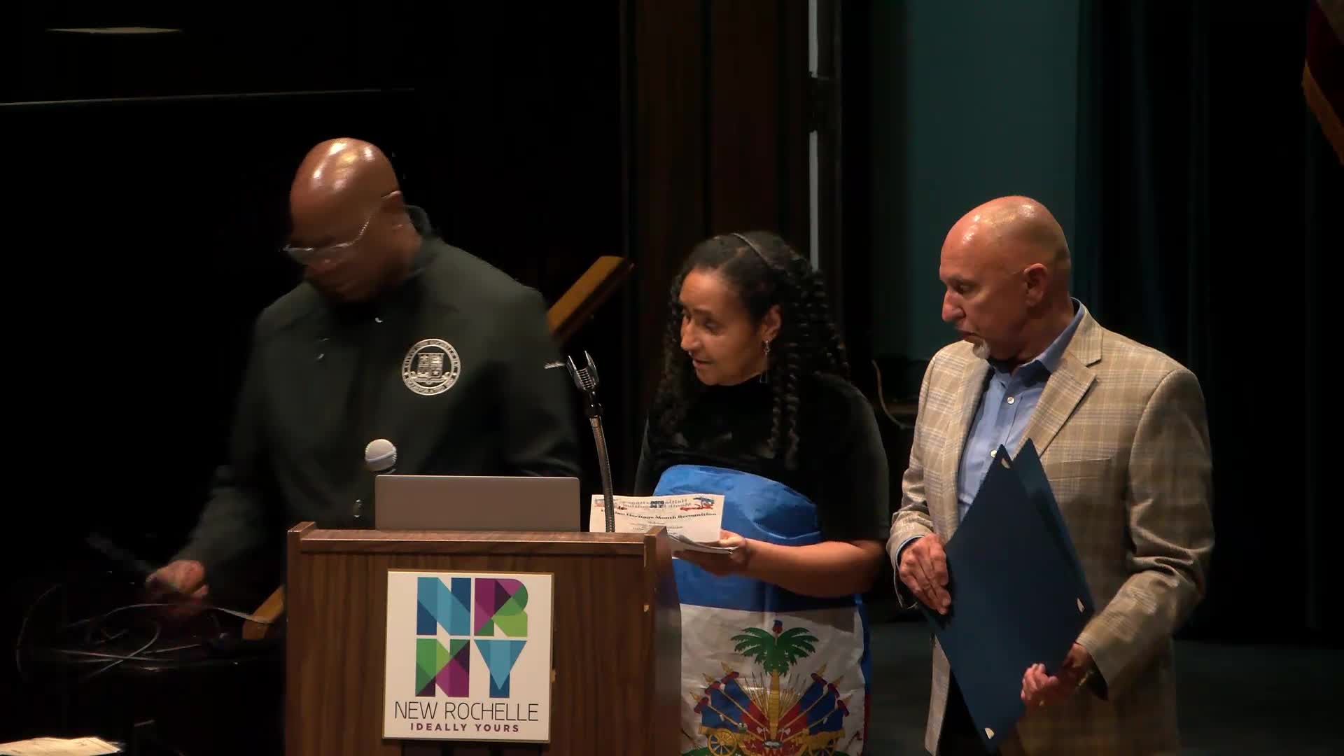 Mayor Herbert celebrates New Rochelle student achievements during Haitian Heritage Day