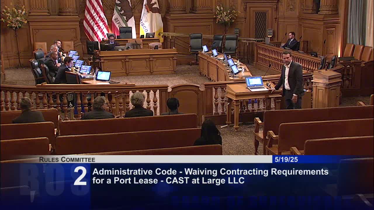 Paul Madonna advocates for Pier 29 art residency project at San Francisco meeting
