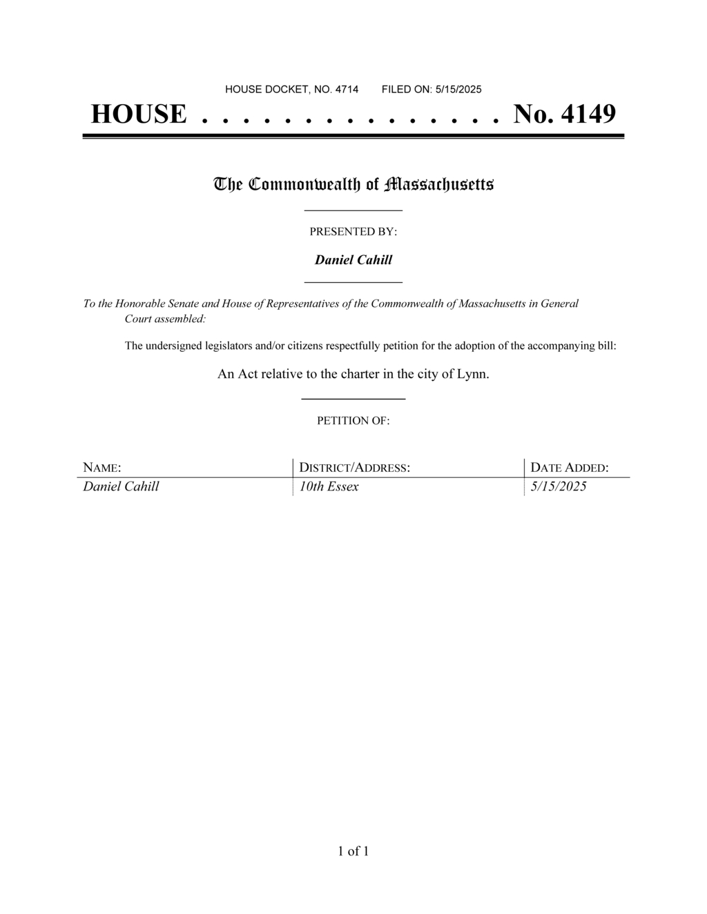 Lynn City Council finalizes charter outlining government's structure and powers