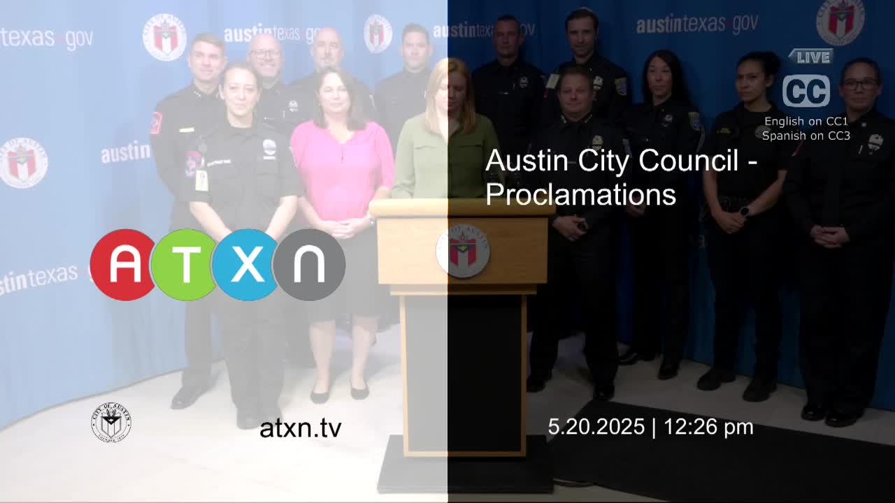 Austin City Council proclaims May 2025 as Emergency Medical Services Week