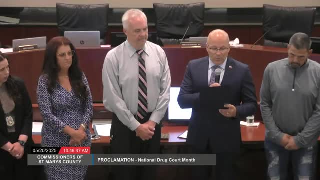 Saint Mary's County recognizes National Drug Court Month for program impact