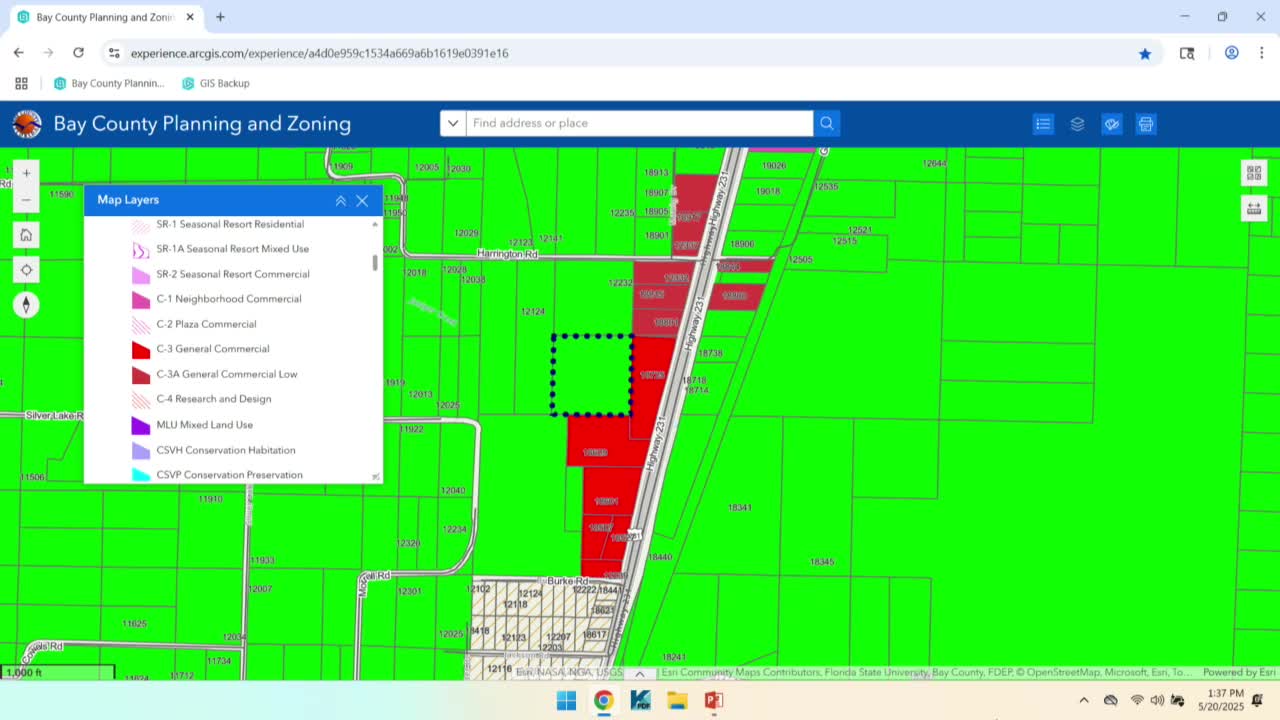 Bay County Commission recommends land use and zoning changes for commercial development