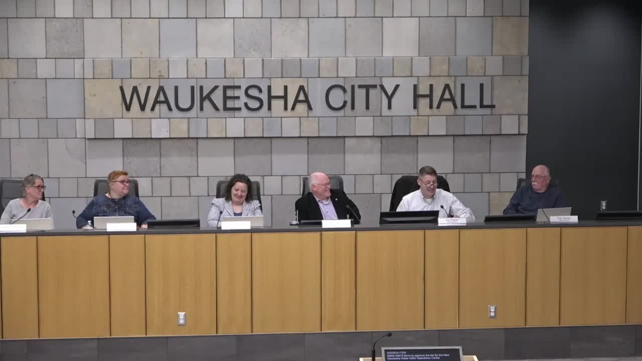 Council approves bid for new Waukesha Water Utility Operations Center