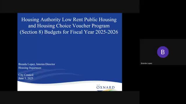 Oxnard Housing Authority proposes budgets for low rent and voucher programs for 2025-2026