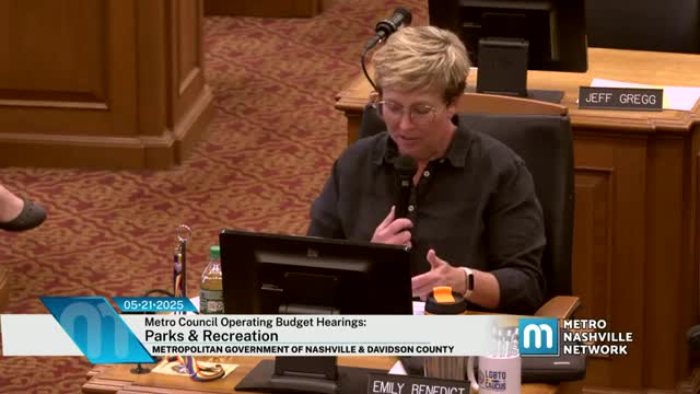 Nashville Council discusses staffing equity at Shelby Golf Course and benefits for underserved areas