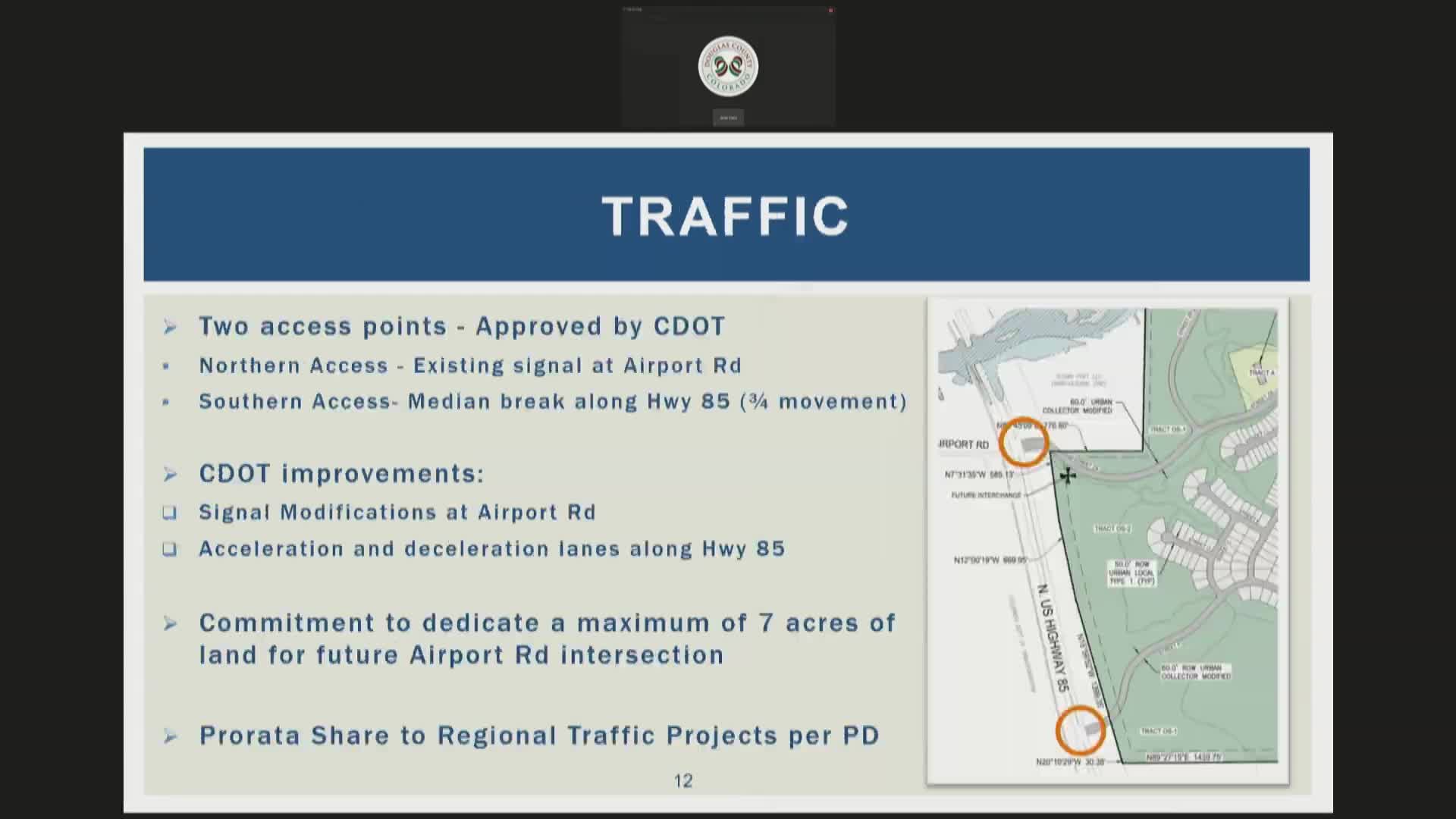 Douglas County approves traffic access points for new development near Airport Road