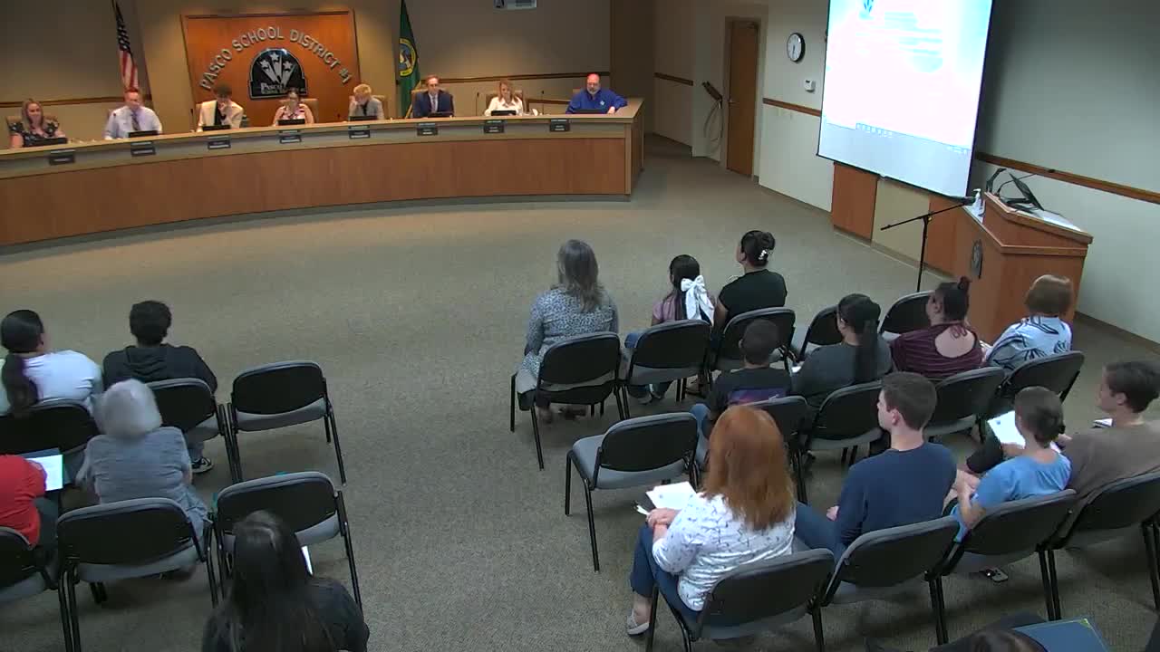 Pasco Scribe Board honors Rowena Chess Elementary with flag salute