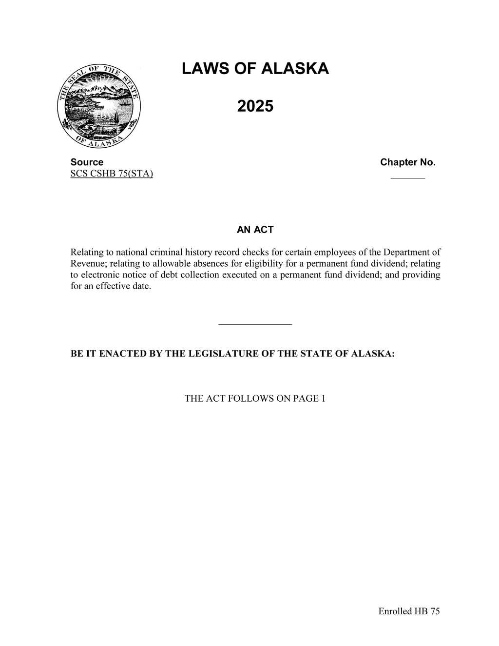 Alaska amends permanent fund dividend seizure regulations effective January 2026