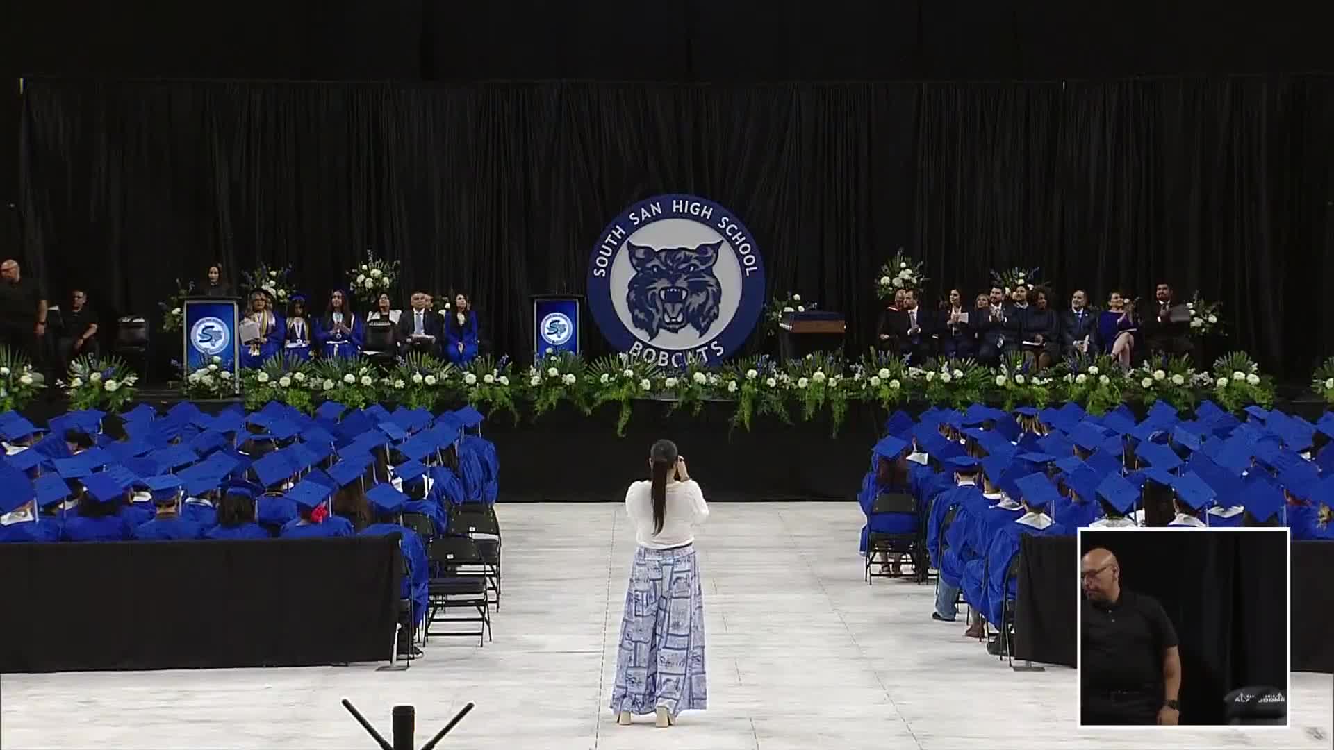 South San Antonio High School honors valedictorian Elta Hancock and salutatorian Karina Pena