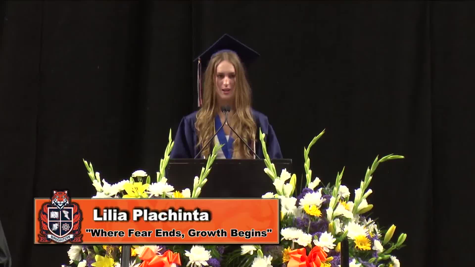 Emma Henderson addresses Brighton High School class of 2025 at graduation ceremony